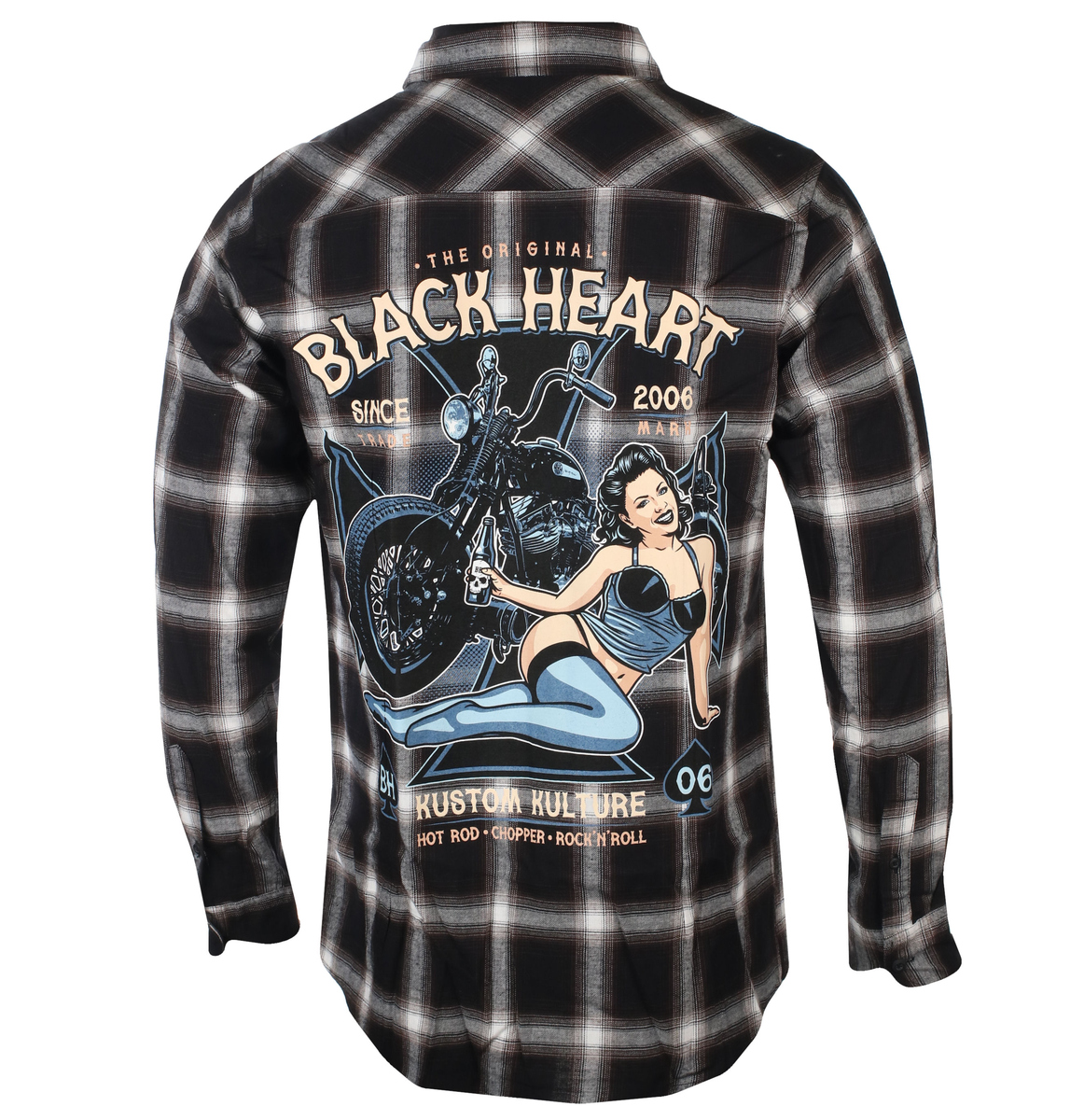 Herrenhemd BLACK HEART - AVA - SCHWARZ 3XL