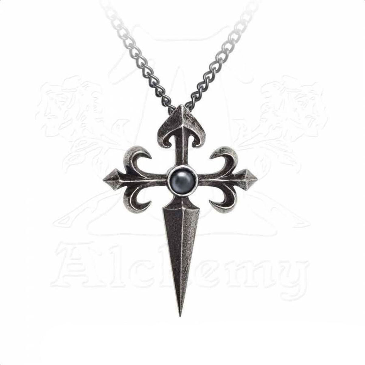 Halskette mit Anhänger ALCHEMY GOTHIC - Santiago Cross